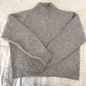 Light gray h&m mockneck.